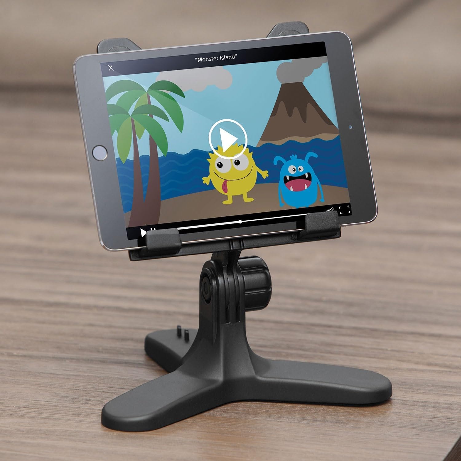 image:imageWeatherTech TabletHolder Tablet Holder for Desktop Tabletop or Kitchen Counter Top Non Slip Multi Surface Holder BlackGreyGrey