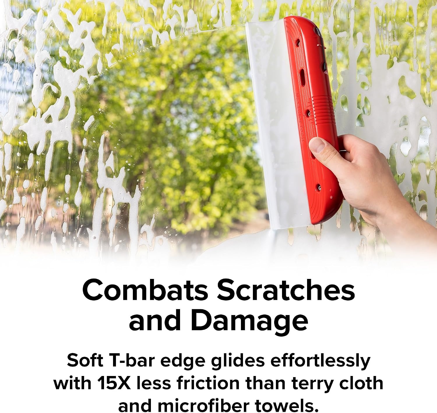 image:imageWeatherTech WaterWiper NonScratch Silicone 12 Squeegee for Safe Water Removal 12 Inch12 Inch w Hook