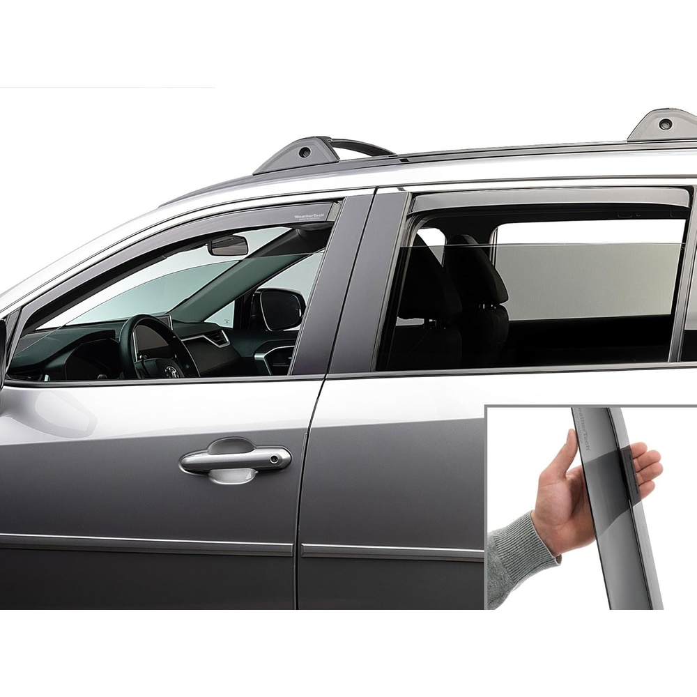 image:imageWeatherTech 1924 Toyota RAV4 Incl Hybrid Front amp Rear Side Window Deflectors Dark Tint Tint
