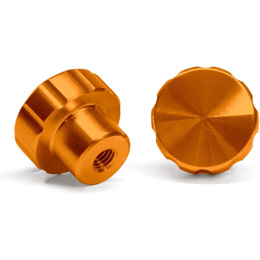 image:imageWeatherTech 2Pack of Solid Billet Aluminum Knobs for CupFone  Orange