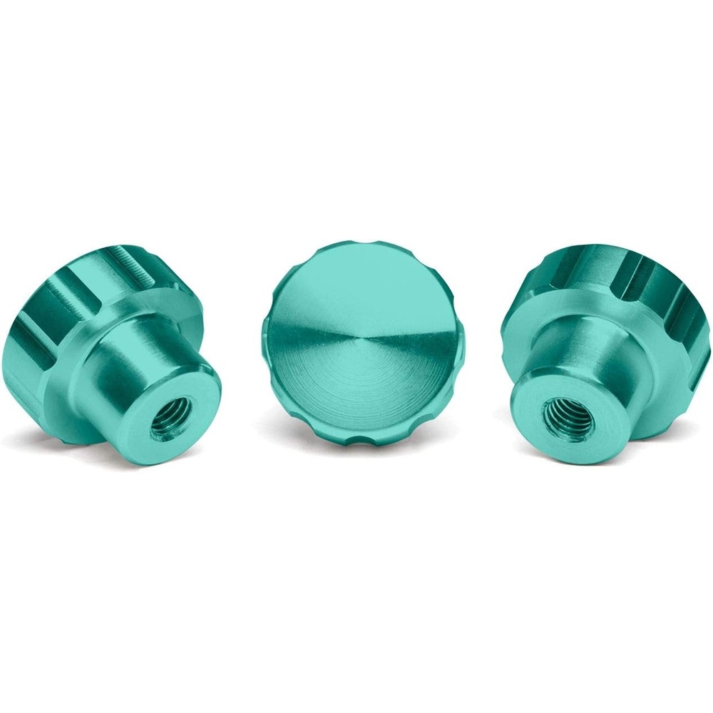 image:imageWeatherTech 3Pack of Solid Billet Aluminum Knobs for CupFone  Turquoise