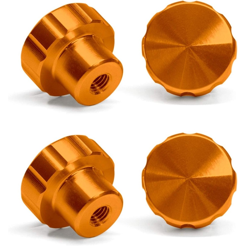 image:imageWeatherTech 4Pack of Solid Billet Aluminum Knobs for CupFone Orange