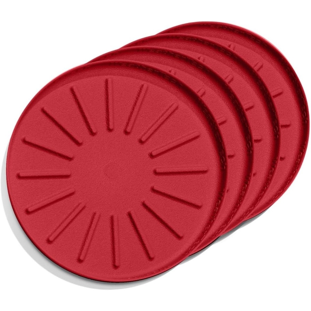 image:imageWeatherTech 8 Coasters for Home Surfaces AntiSkid NoSlip knibs Set of 4 Black 8A8CSTBKRed