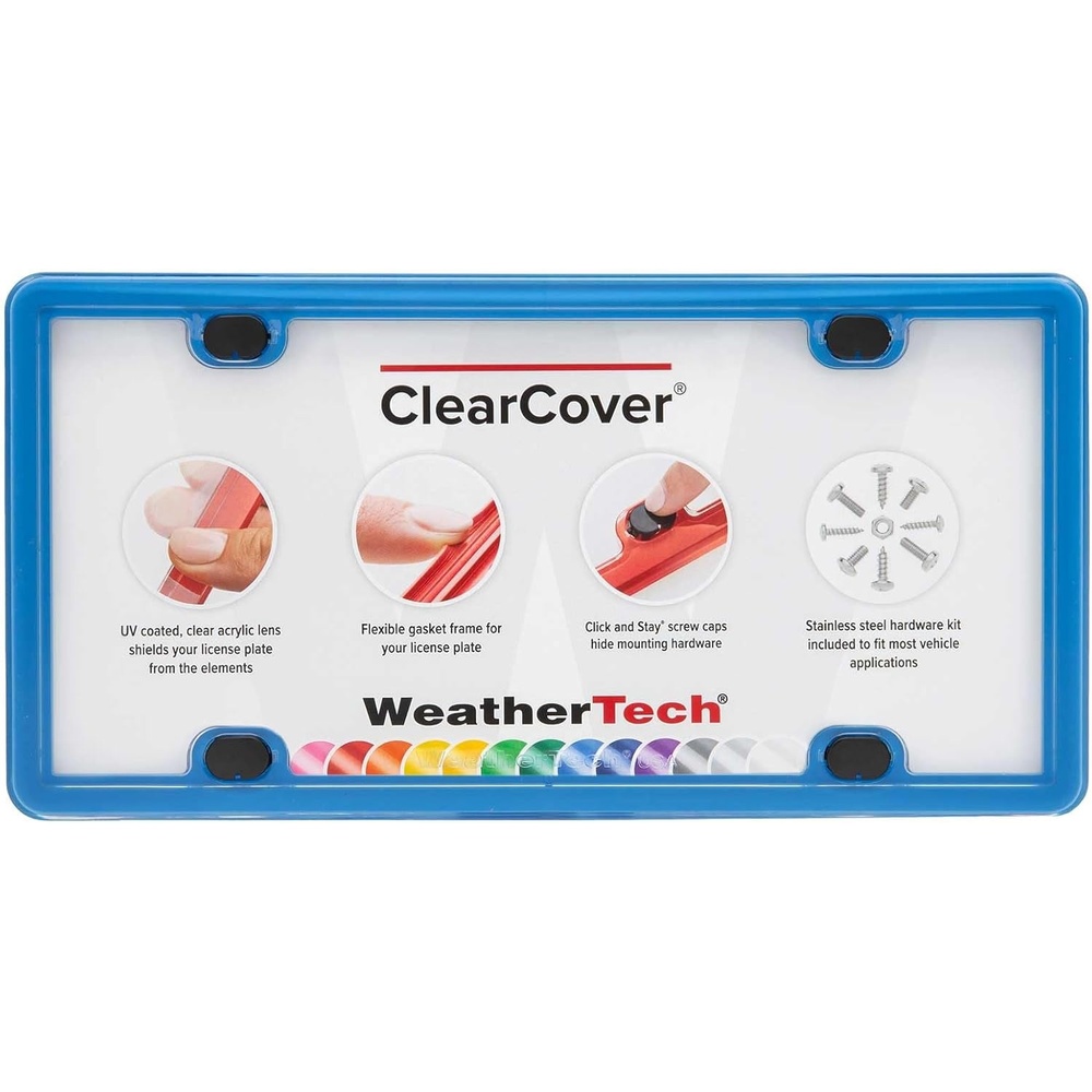 image:imageWeatherTech ClearCover Clear Acrylic Lens Cover Durable Frame that Protects License Plates BlackBaby Blue