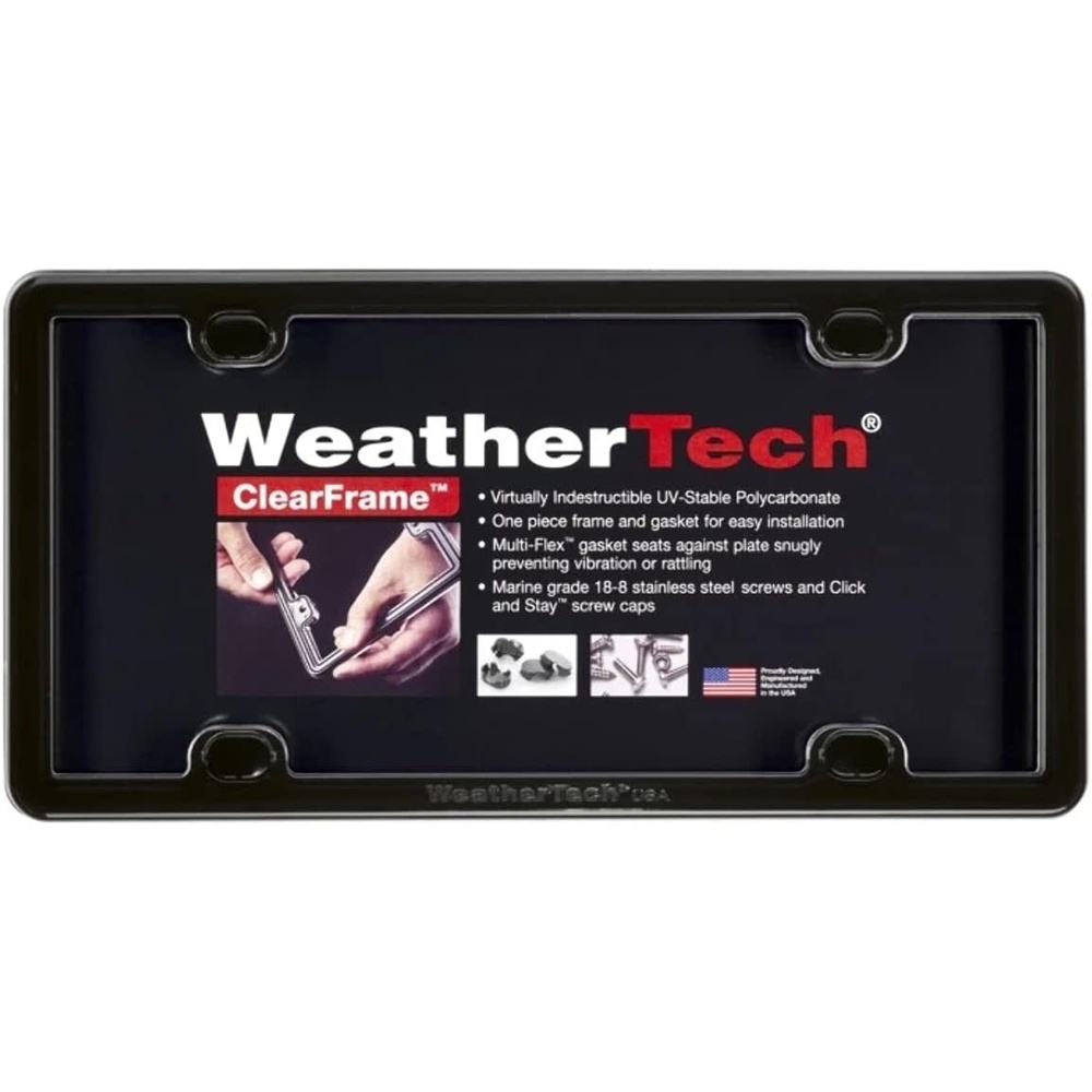 image:imageWeatherTech ClearFrame License Plate Frame Baby BlueBlack