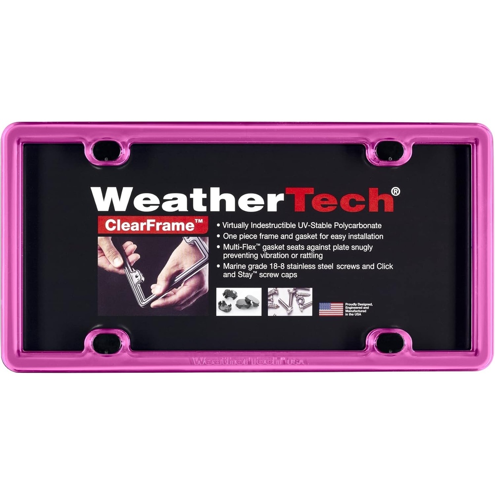 image:imageWeatherTech ClearFrame License Plate Frame Baby BlueHot Pink