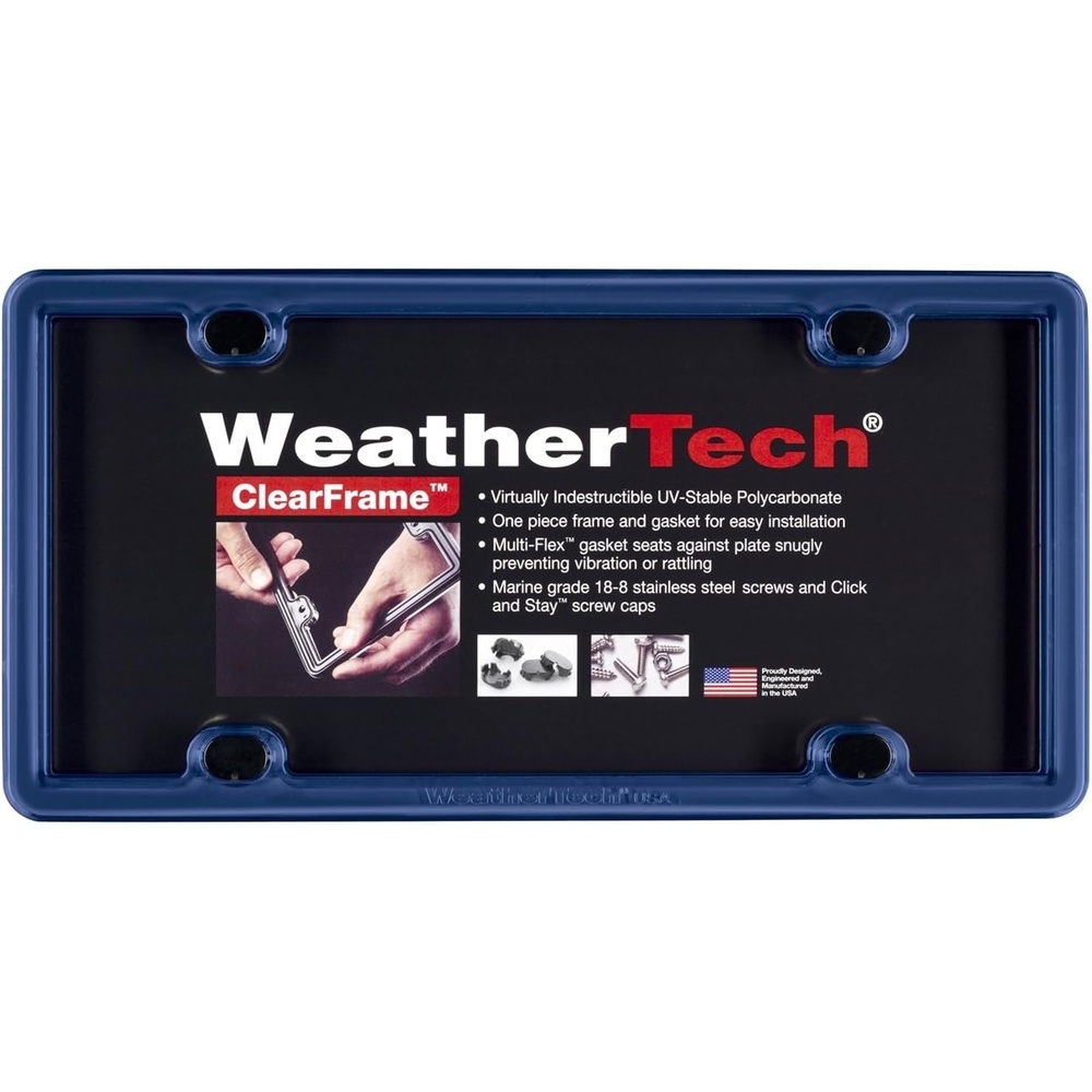 image:imageWeatherTech ClearFrame License Plate Frame Baby BlueNavy Blue