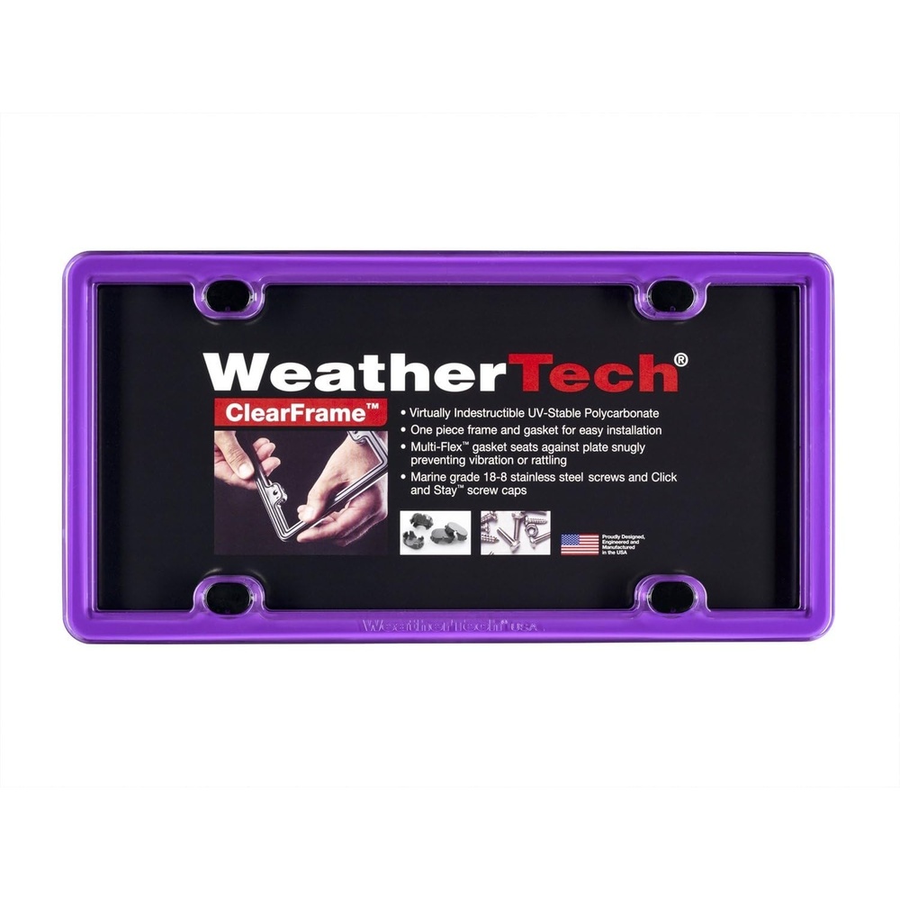 image:imageWeatherTech ClearFrame License Plate Frame Baby BluePurple