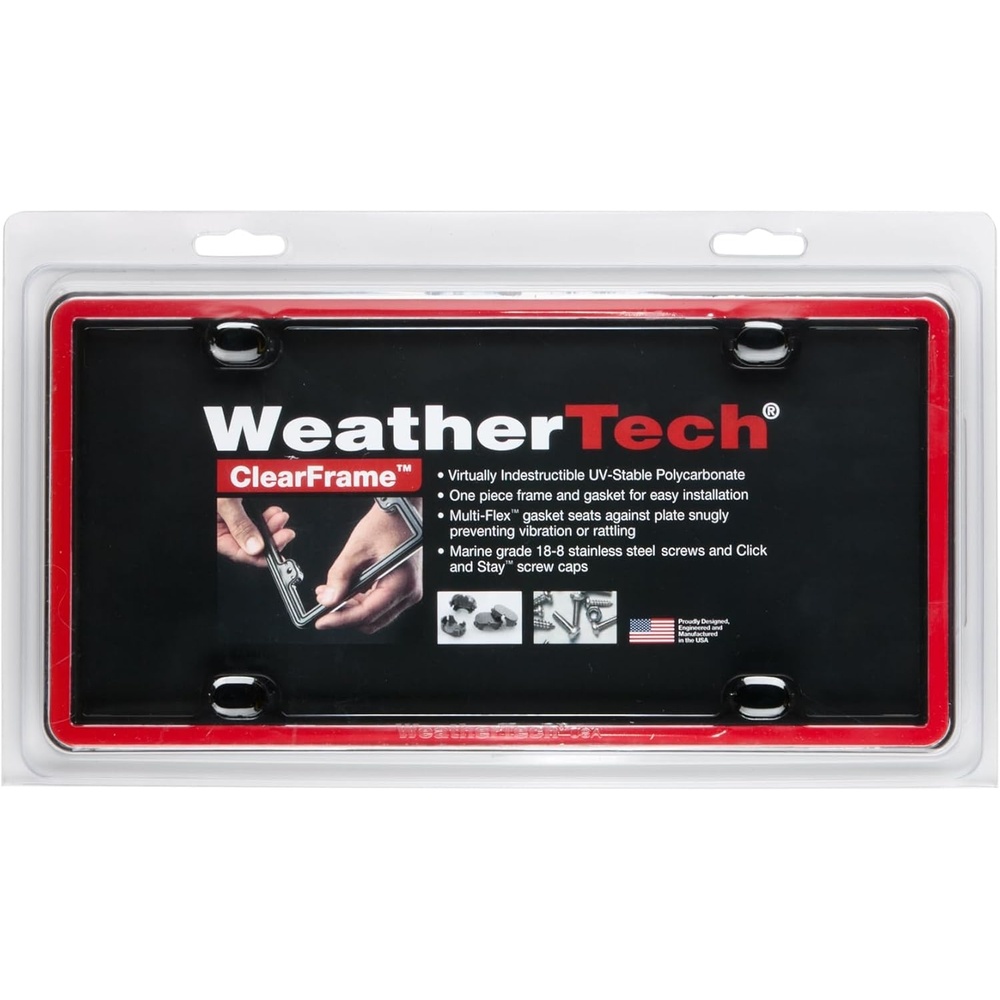 image:imageWeatherTech ClearFrame License Plate Frame Baby BlueRedBlack