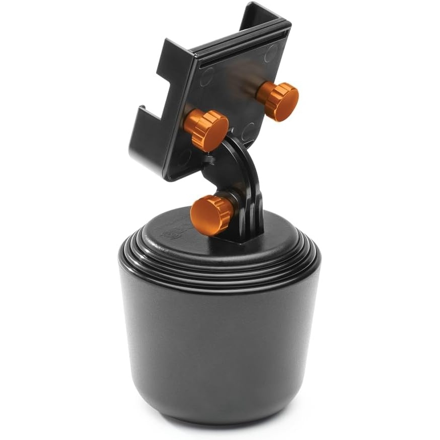 image:imageWeatherTech CupFone Two View Adjustable Universal Cup Holder Phone Mount Car amp Truck Accessory Best Design for iPhone amp Smartphone Charging Black Plastic KnobsOrange