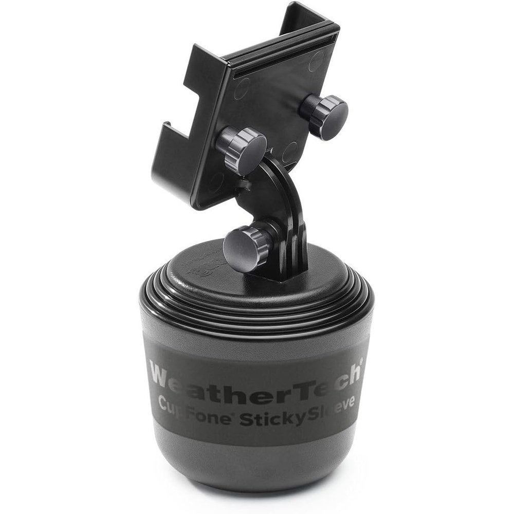 image:imageWeatherTech CupFone Two View Adjustable Universal Cup Holder Phone Mount Car amp Truck Accessory Best Design for iPhone amp Smartphone Charging Black Plastic KnobsGraphite