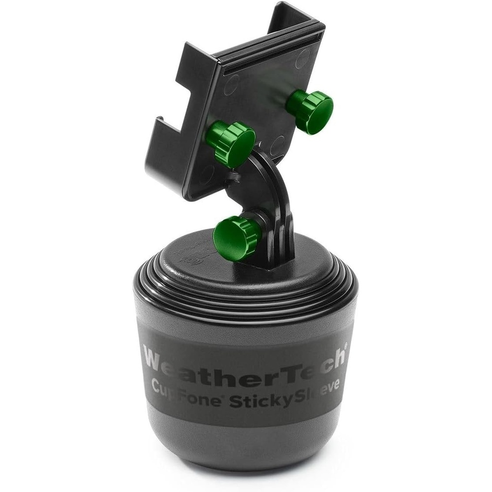 image:imageWeatherTech CupFone Two View Adjustable Universal Cup Holder Phone Mount Car amp Truck Accessory Best Design for iPhone amp Smartphone Charging Black Plastic KnobsForest Green