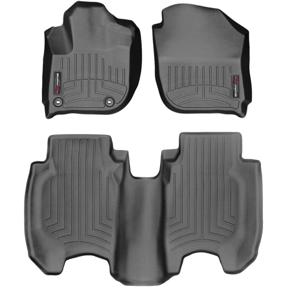 image:imageWeatherTech Custom Fit FloorLiners for Honda HRV 1st amp 2nd Row 4470513 Black