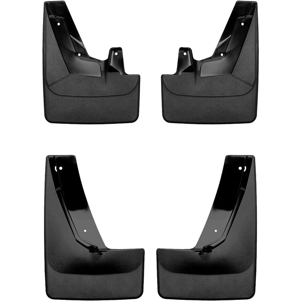 image:imageWeatherTech Custom No Drill Splash Guard MudFlaps for GMC Yukon Suburban Yukon XL  Front amp Rear Set 110125120125 Black