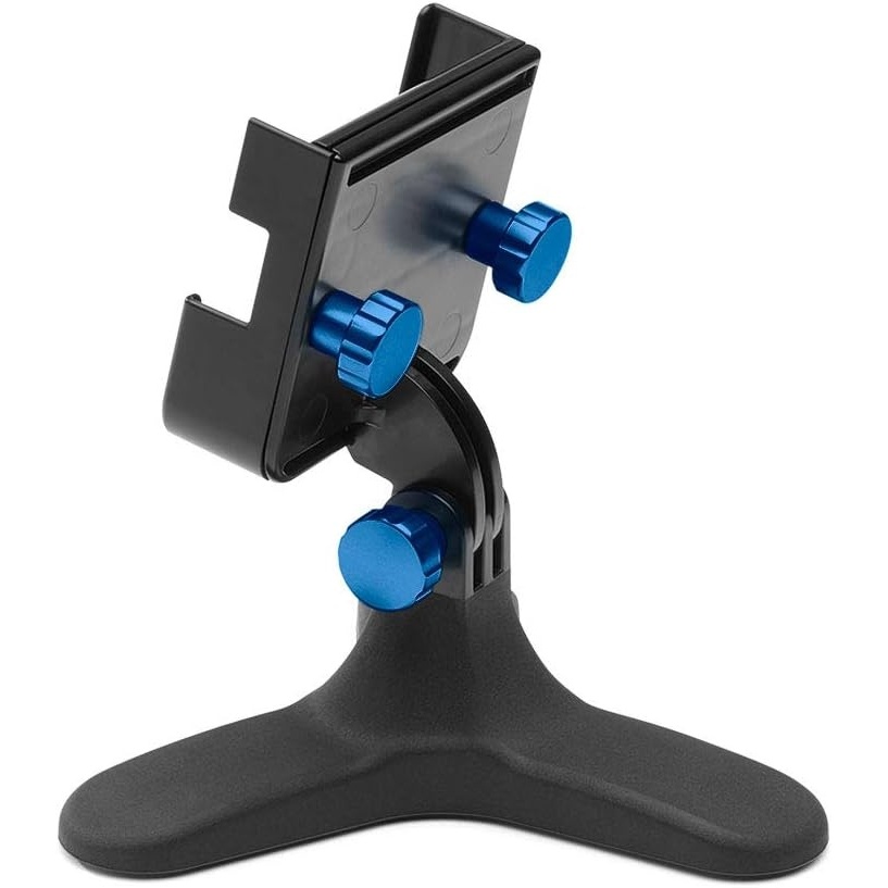 image:imageWeatherTech DeskFone Two View Universal Phone Holder for Flat Surfaces Office Kitchen Nightstand  Black Plastic KnobsRoyal Blue Metal Knobs