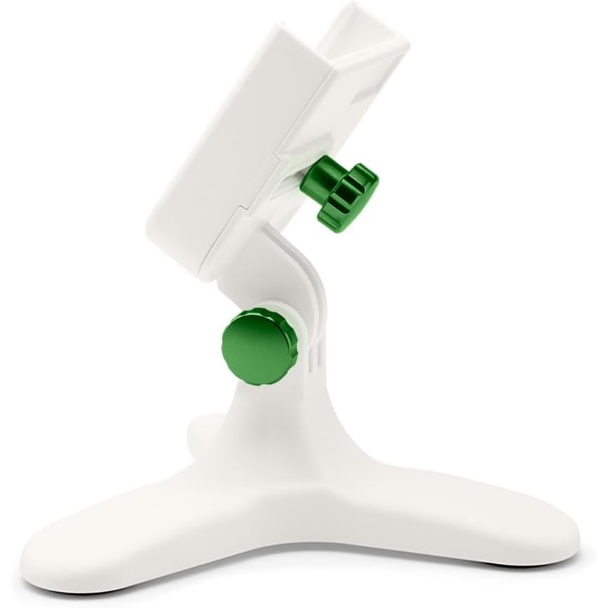 image:imageWeatherTech DeskFone in White Adjustable Universal Cell Phone Holder Mount Stand for Desk Counter Table Tripod Design for iPhone amp Smartphone Charging Plastic KnobsForest Green Metal Knobs