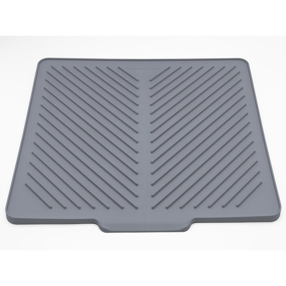 image:imageWeatherTech DishMat Contain  16 x 18 Drip Dry HandWashed Dish Drying Mat Slate RubberSlate