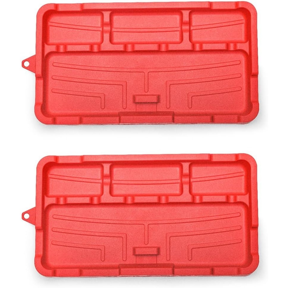 image:imageWeatherTech ToolTray  Flexible Tool Tray Organizer and Storage for Screws Nuts Bolt Organizer NonMagnetic Set of 2 Red