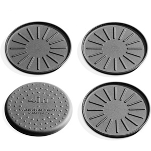 WeatherTech 8″ Coasters for Home Surfaces, Anti-Skid, No-Slip knibs – Set of 4, Black – (8A8CSTBK)(Black)