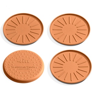 WeatherTech 8″ Coasters for Home Surfaces, Anti-Skid, No-Slip knibs – Set of 4, Black – (8A8CSTBK)(Terra Cotta)