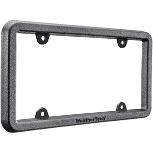 WeatherTech Billet Motorcycle License Plate Frame – Satin Black(Clear Bright Silver)