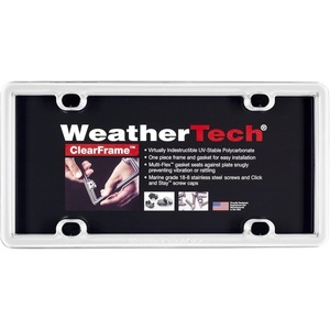 WeatherTech ClearCover – Clear Acrylic Lens Cover, Durable Frame that Protects License Plates, Black(Red)
