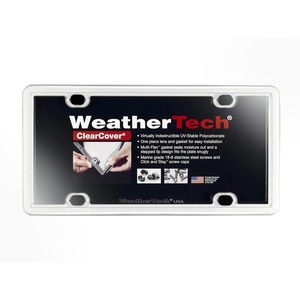 WeatherTech ClearCover – Clear Acrylic Lens Cover, Durable Frame that Protects License Plates, Black(White)