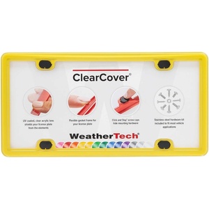 WeatherTech ClearCover – Clear Acrylic Lens Cover, Durable Frame that Protects License Plates, Black(Yellow)