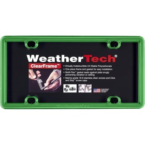 WeatherTech ClearFrame License Plate Frame, Baby Blue(Kelly Green)