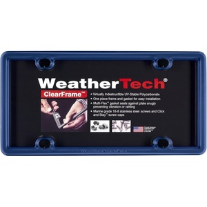WeatherTech ClearFrame License Plate Frame, Baby Blue(Navy Blue)