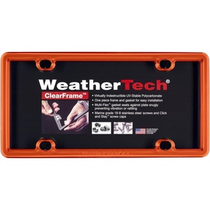 WeatherTech ClearFrame License Plate Frame, Baby Blue(Orange)