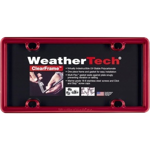 WeatherTech ClearFrame License Plate Frame, Baby Blue(Red)