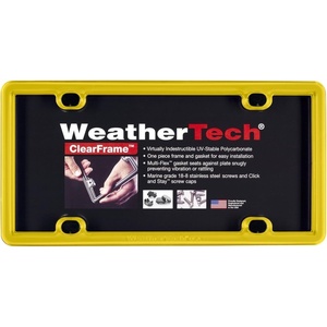WeatherTech ClearFrame License Plate Frame, Baby Blue(Yellow)