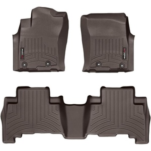 WeatherTech Custom Fit FloorLiners for Lexus GX, 4Runner, 1st & 2nd Row (444931-442862), Black(Cocoa)