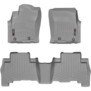 WeatherTech Custom Fit FloorLiners for Lexus GX, 4Runner, 1st & 2nd Row (444931-442862), Black(Grey)