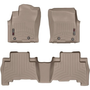 WeatherTech Custom Fit FloorLiners for Lexus GX, 4Runner, 1st & 2nd Row (444931-442862), Black(Tan)