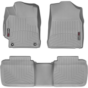 WeatherTech Custom Fit FloorLiners for Toyota Camry – 1st & 2nd Row (447881-444002), Black(Grey)