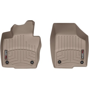 WeatherTech Custom Fit FloorLiners for VW Jetta, Jetta GLI, Beetle – 1st Row (443381), Black(Tan)