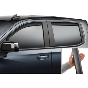 WeatherTech Custom Fit Side Window Deflectors for Chevrolet Silverado 1500 LTD, Silverado 1500, Sierra 1500 Limited – (82930IM), Dark Tint(Matte Black)