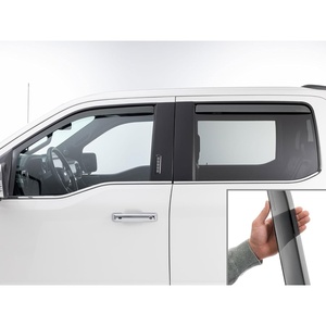 WeatherTech Custom Fit Side Window Deflectors for Ford F-150, F-150 Lightning, F-150 Raptor – (801025IM-81765IM), Dark Tint(Dark Tint)