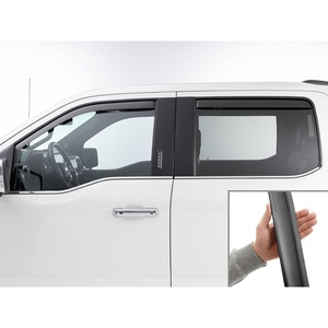 WeatherTech Custom Fit Side Window Deflectors for Ford F-150, F-150 Lightning, F-150 Raptor – (801025IM-81765IM), Dark Tint(Matte Black)