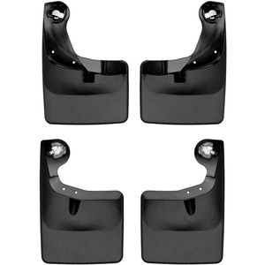 WeatherTech Custom No Drill Splash Guard MudFlaps for Ford F-150, F-150 – Front & Rear Set (110134-120134), Black