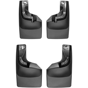 WeatherTech Custom No Drill Splash Guard MudFlaps for Ford Super Duty, Super Duty – Front & Rear Set (110065-120065), Black