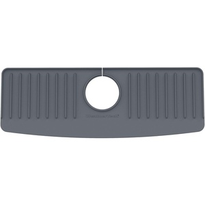 WeatherTech FaucetMat – Protect Your Kitchen & Bathroom Countertops – Light Grey/Pebble(Dark Gray)