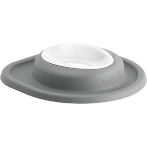 WeatherTech Single Low Pet Feeding System w/Plastic Dog/Cat Bowls – 8 oz (1 Cup) Dark Grey (PSL0801DG)(Dark Grey)