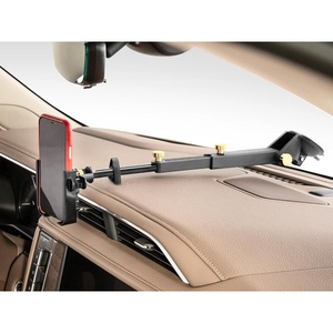 WeatherTech WindshieldFone with Extension – Universal Windshield-Mounted Car Phone Holder – Black Plastic Knobs(Rose Gold)
