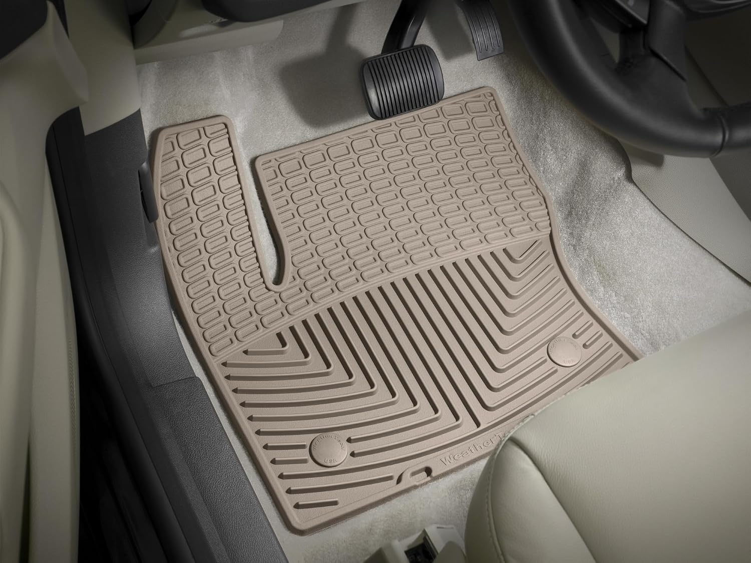 image:imageWeatherTech AllWeather Floor Mats for Ford CMax Escape 1st Row W283 BlackTan