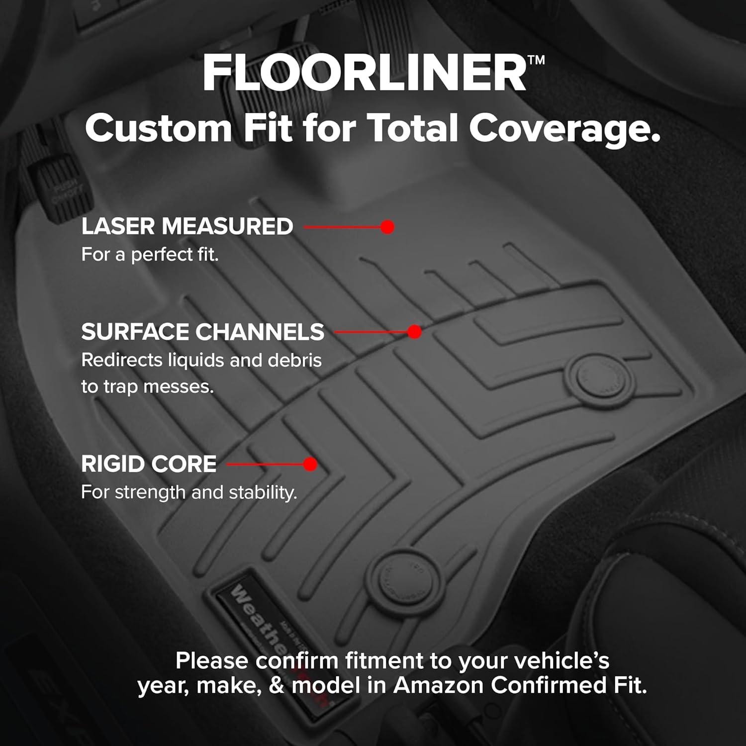 image:imageWeatherTech Custom Fit FloorLiners for 20152019 GMC Sierra 2500HD3500HD Chevrolet Silverado 2500HD3500HD 1st amp 2nd Row Full Coverage Row 446071445422 BlackCocoa