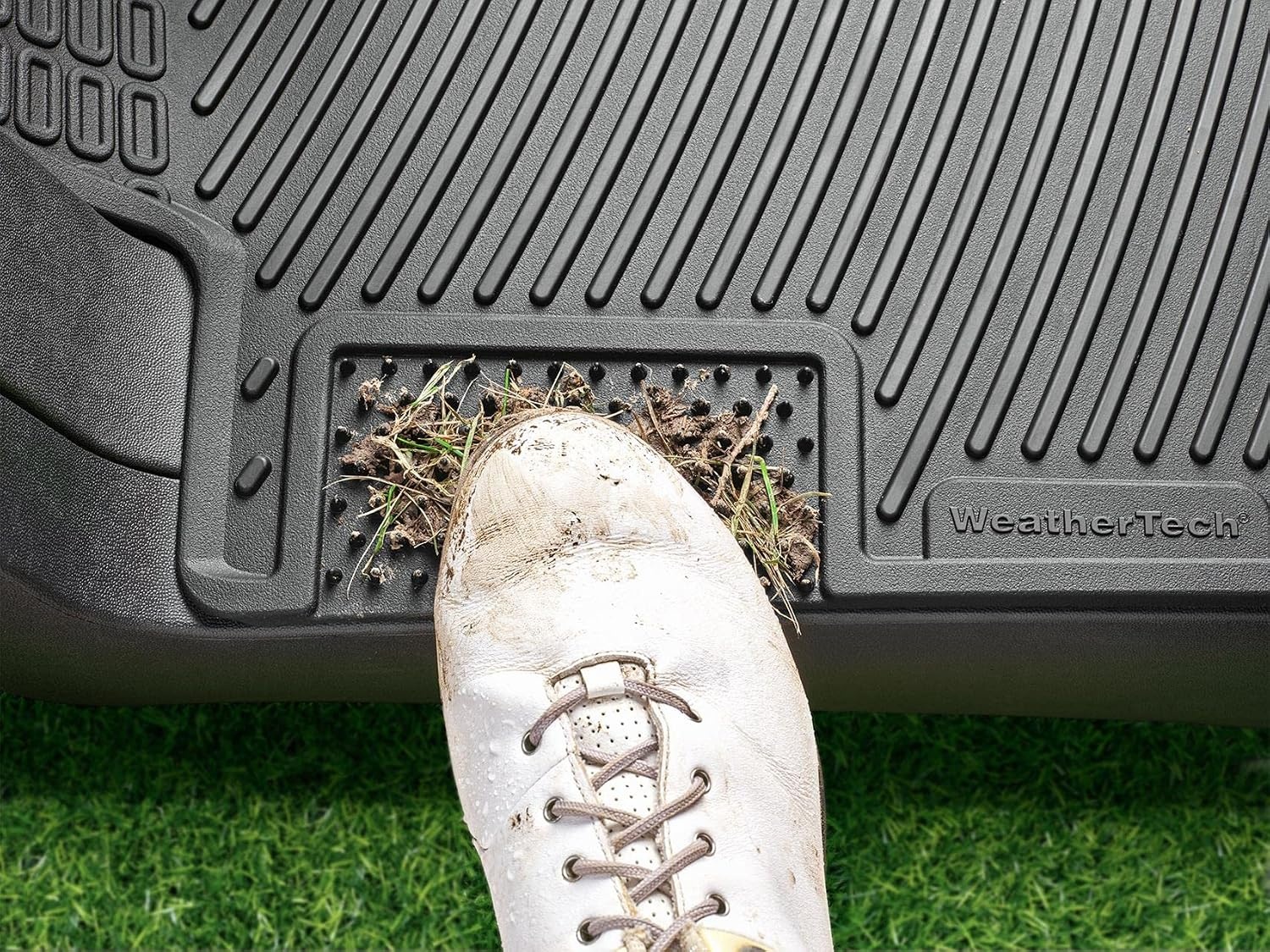 image:imageWeatherTech Custom Golf Cart Mat for Club Car Jaunt Onward 2 Onward 41st Row 1Piece W549 Black