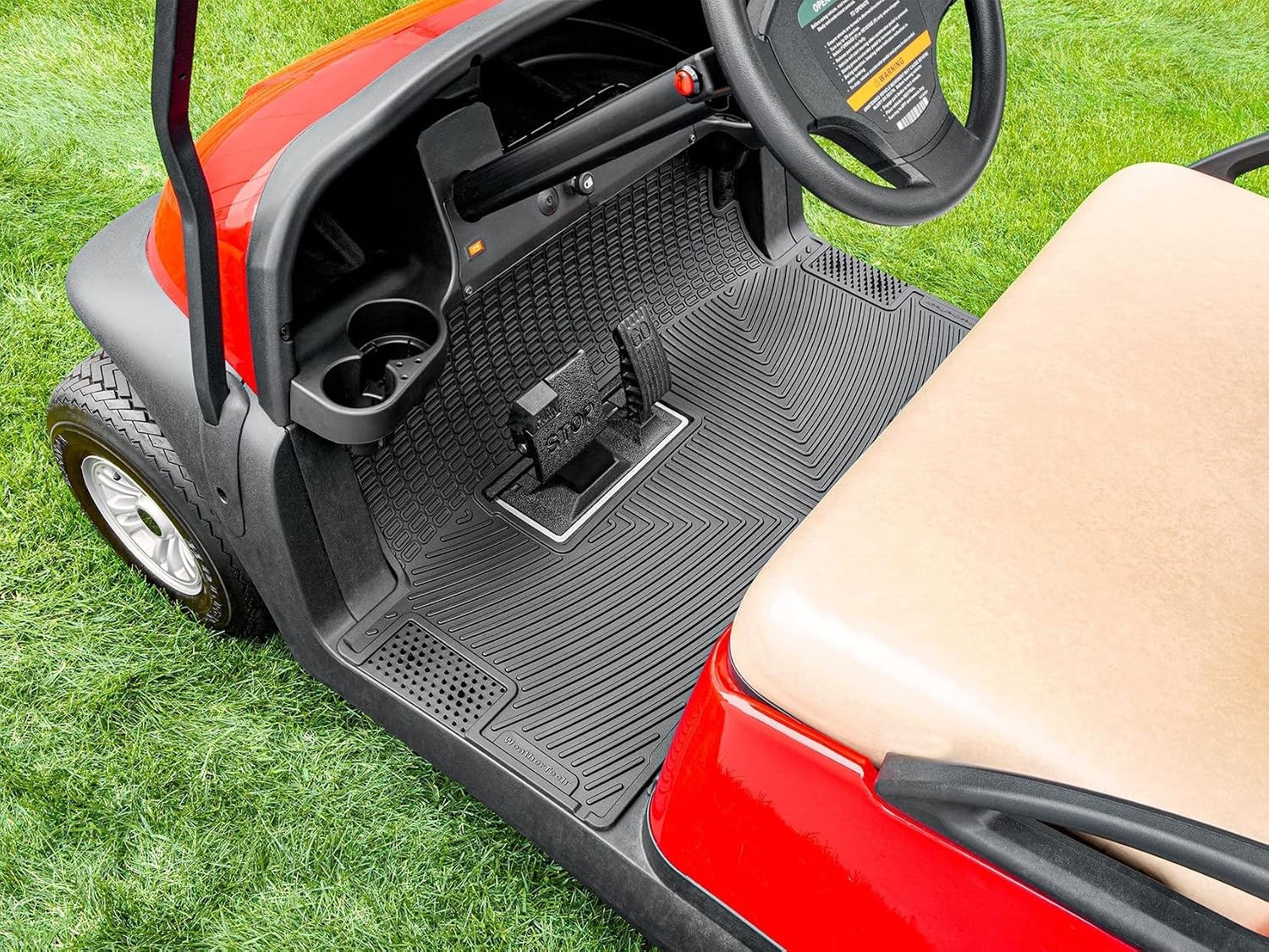 image:imageWeatherTech Custom Golf Cart Mat for Club Car Jaunt Onward 2 Onward 41st Row 1Piece W549 Black